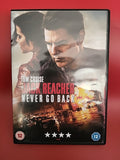 Jack Reacher Never Go Back DVD 2016 Action Crime Thriller 2+ SAVE 40%