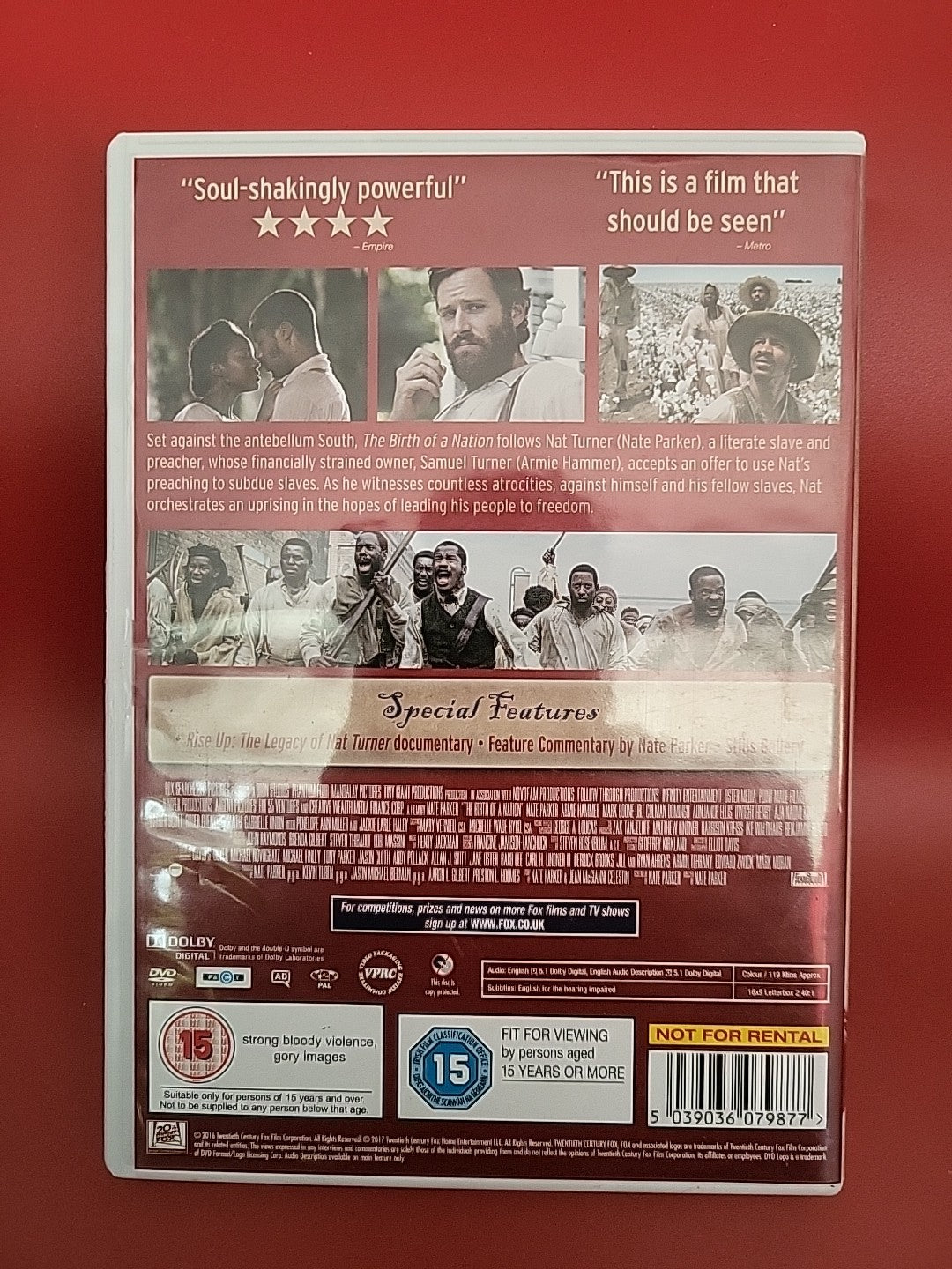 The Birth of a Nation (2016) DVD Region 2 – True Story 2+ SAVE 40%