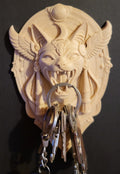Wall Mounted Key Holder Rack – Sphynx Cat Gothic Hallway Hook Decor Bone White
