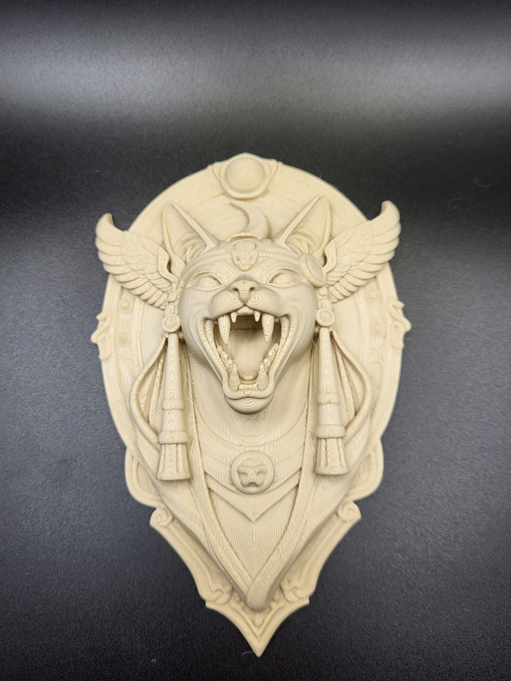 Wall Mounted Key Holder Rack – Sphynx Cat Gothic Hallway Hook Decor Bone White