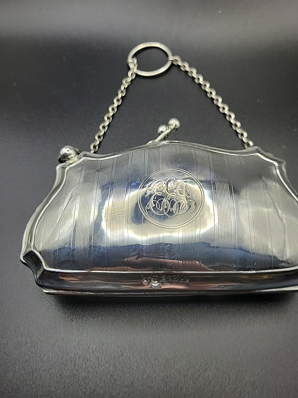 1912 Antique Sterling  Hallmarked Silver Finger Purse, Chester , W J Myatt & Co