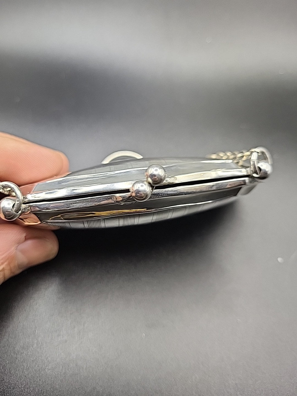 1912 Antique Sterling  Hallmarked Silver Finger Purse, Chester , W J Myatt & Co