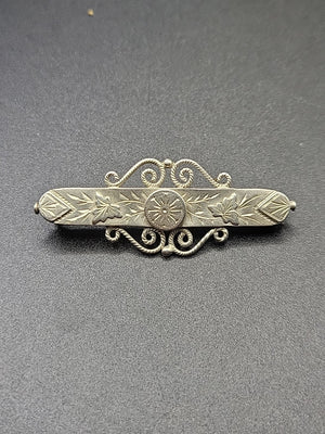 Antique Victorian Sterling Silver Brooch Hallmarked Birmingham 1887