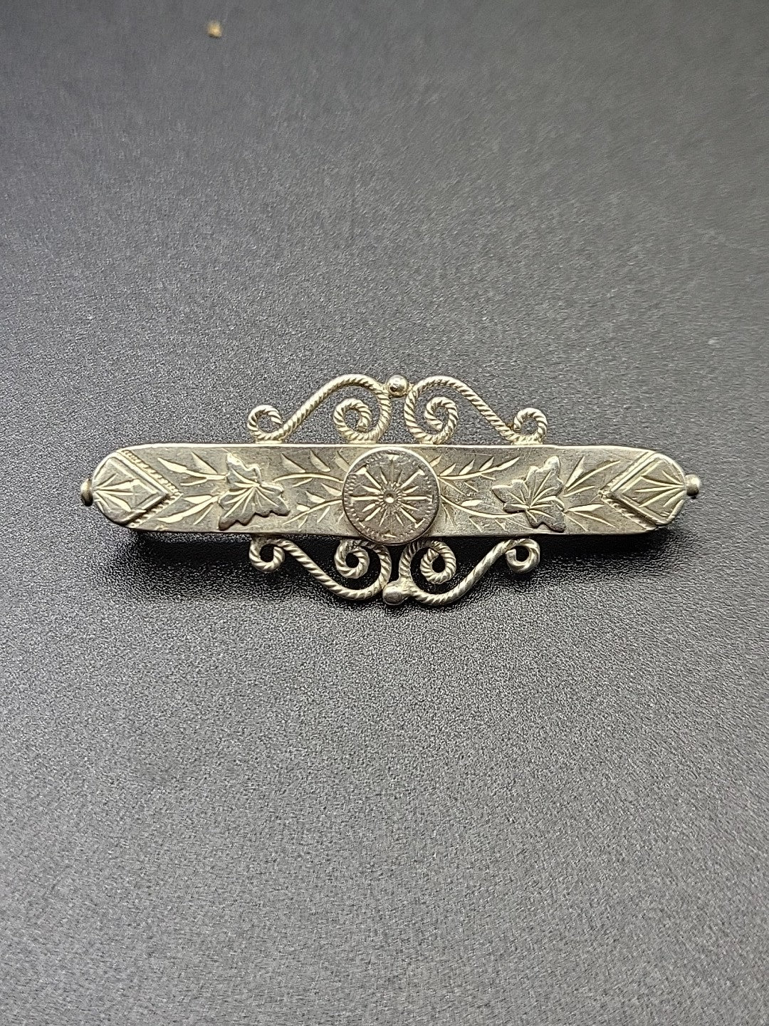 Antique Victorian Sterling Silver Brooch Hallmarked Birmingham 1887