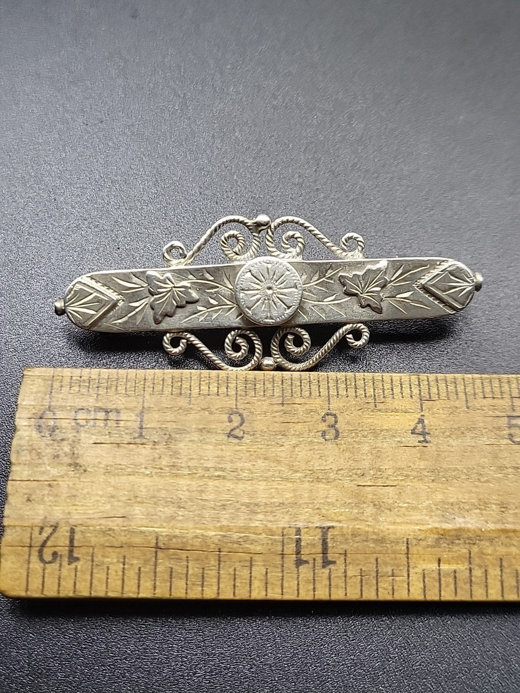 Antique Victorian Sterling Silver Brooch Hallmarked Birmingham 1887