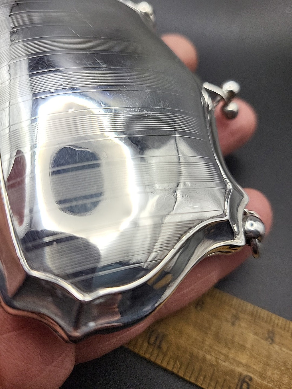 1912 Antique Sterling  Hallmarked Silver Finger Purse, Chester , W J Myatt & Co