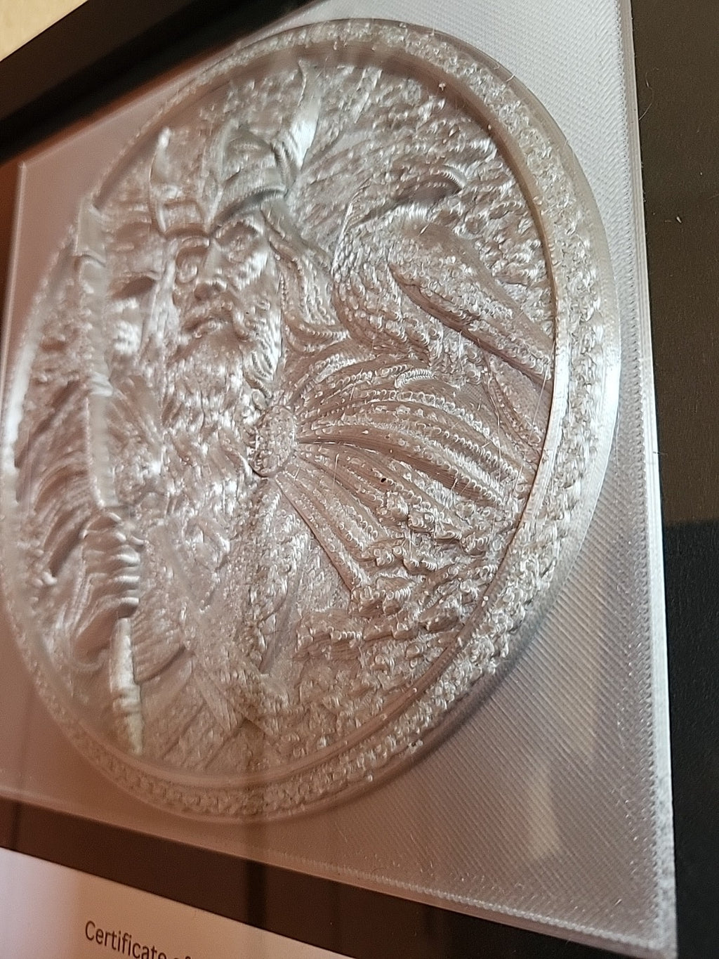 Odin Norse Mythology Framed Wall Art Viking Decor 3D Relief Signed A4