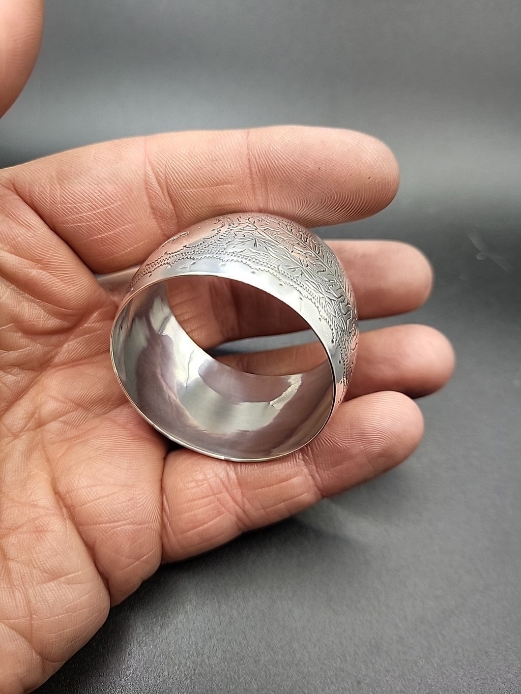 1894 Victorian Sterling Silver Napkin Ring John Henry Potter Engraved Kit 23.4g