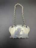 1977 Sterling Silver Port Decanter Label London Hallmarked Wine Bottle Ticket