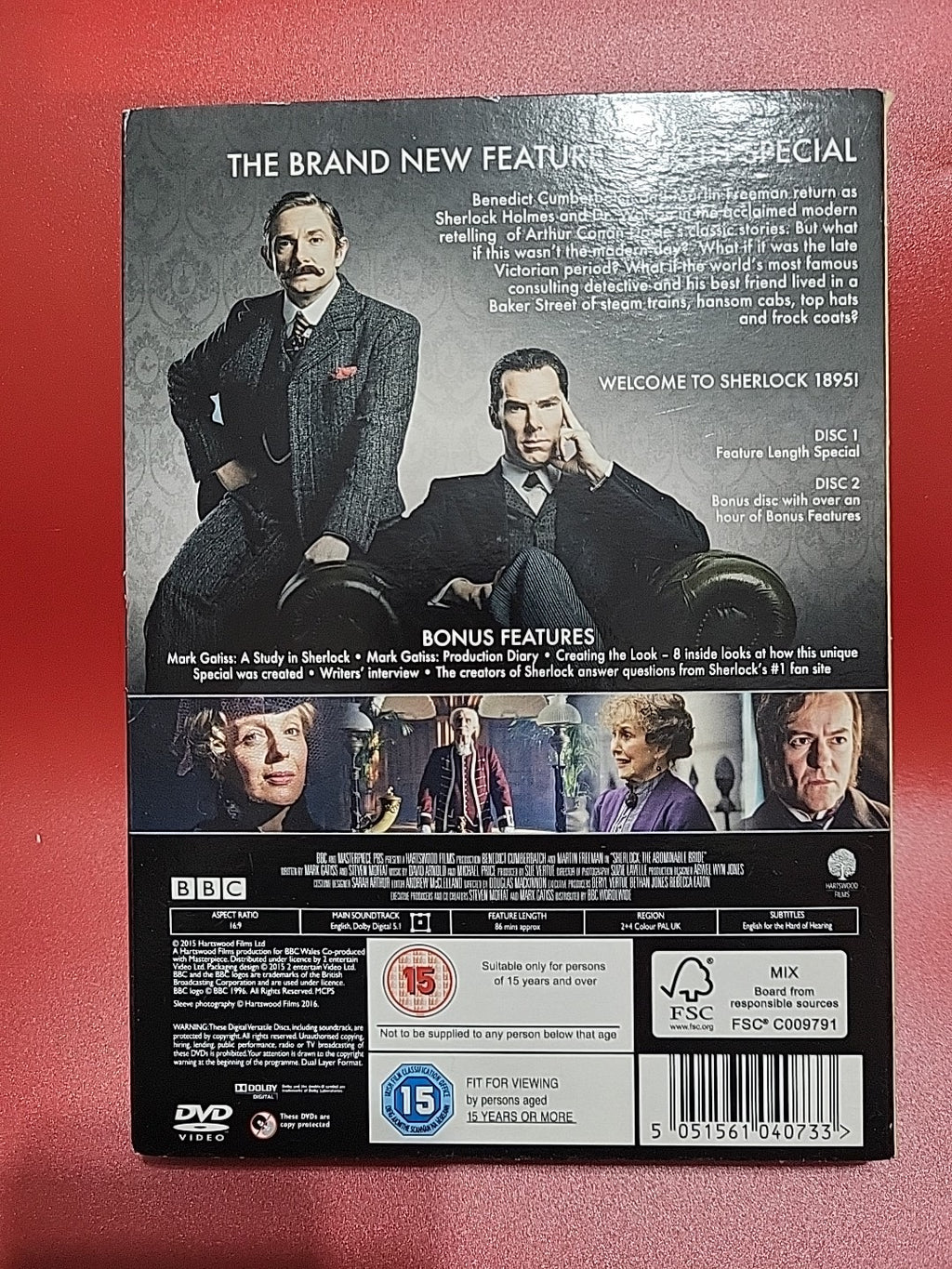 Sherlock The Abominable Bride DVD 2016 BBC Benedict Cumberbatch Special