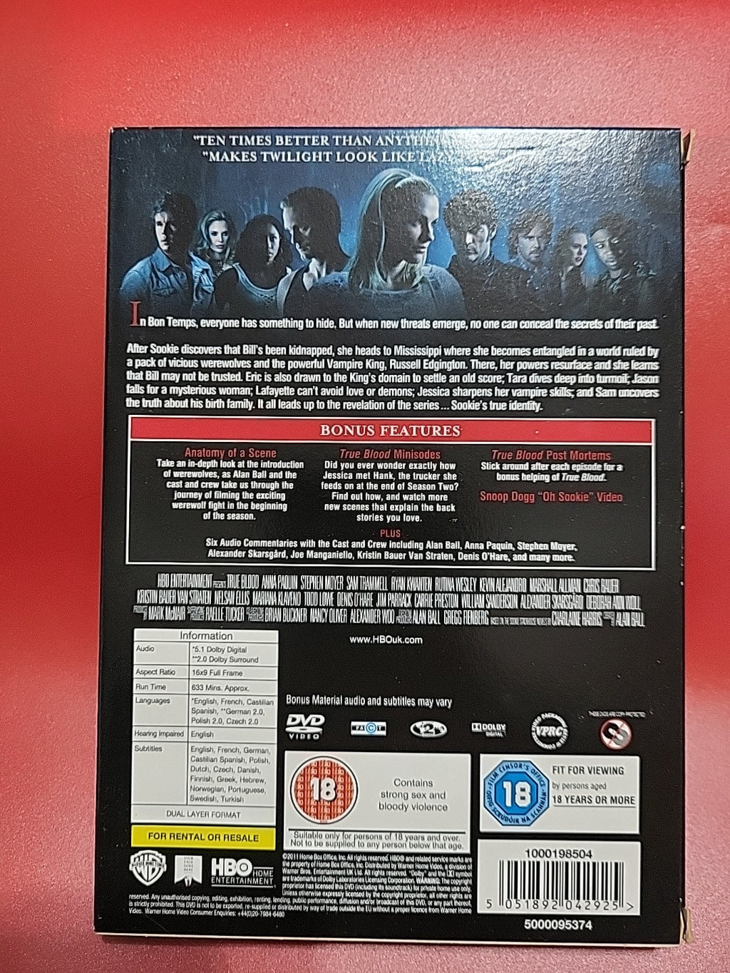 True Blood Series 3 DVD Complete Season 3 HBO Vampire Drama 2011
