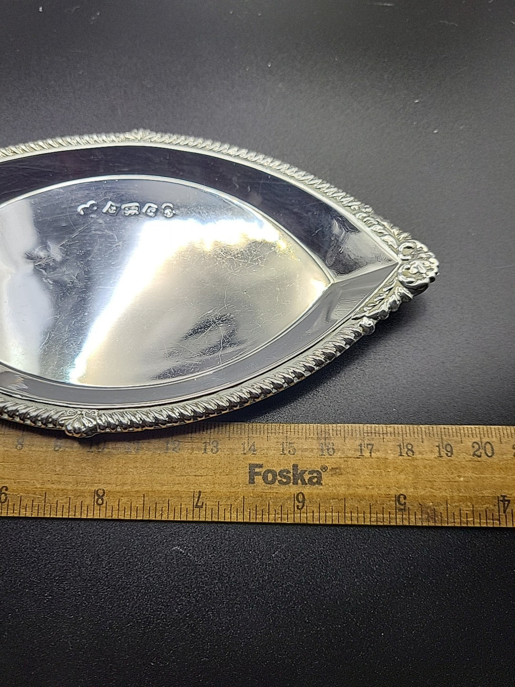 1977 Sterling Silver Jubilee Pin Dish QEII Large 76.9g Hallmarked 18cm