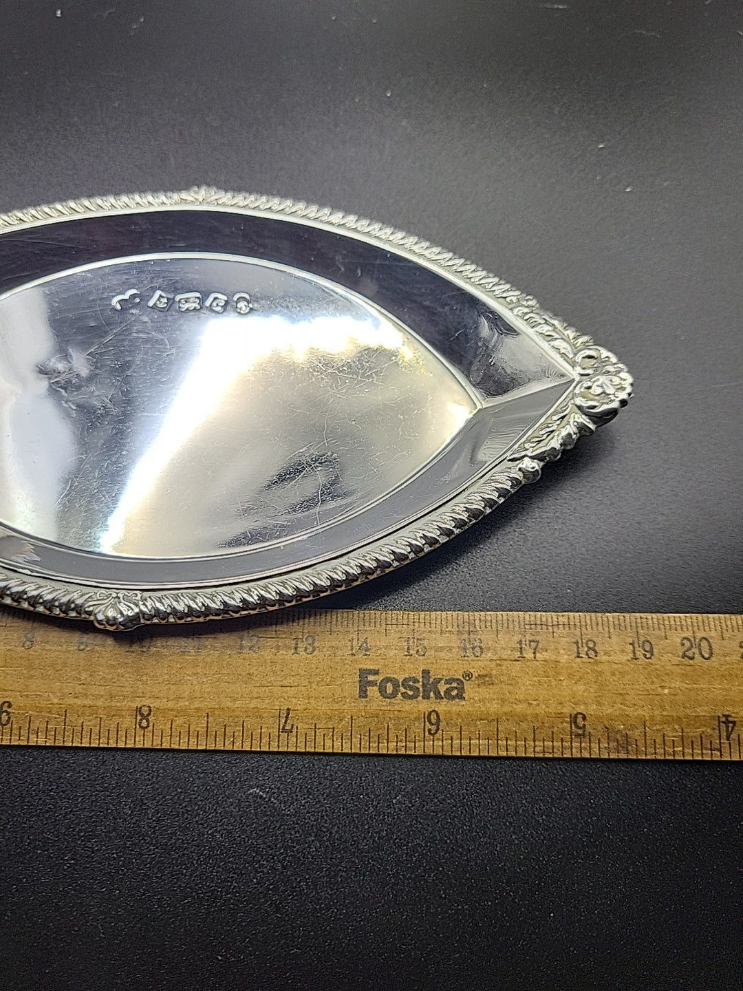 1977 Sterling Silver Jubilee Pin Dish QEII Large 76.9g Hallmarked 18cm