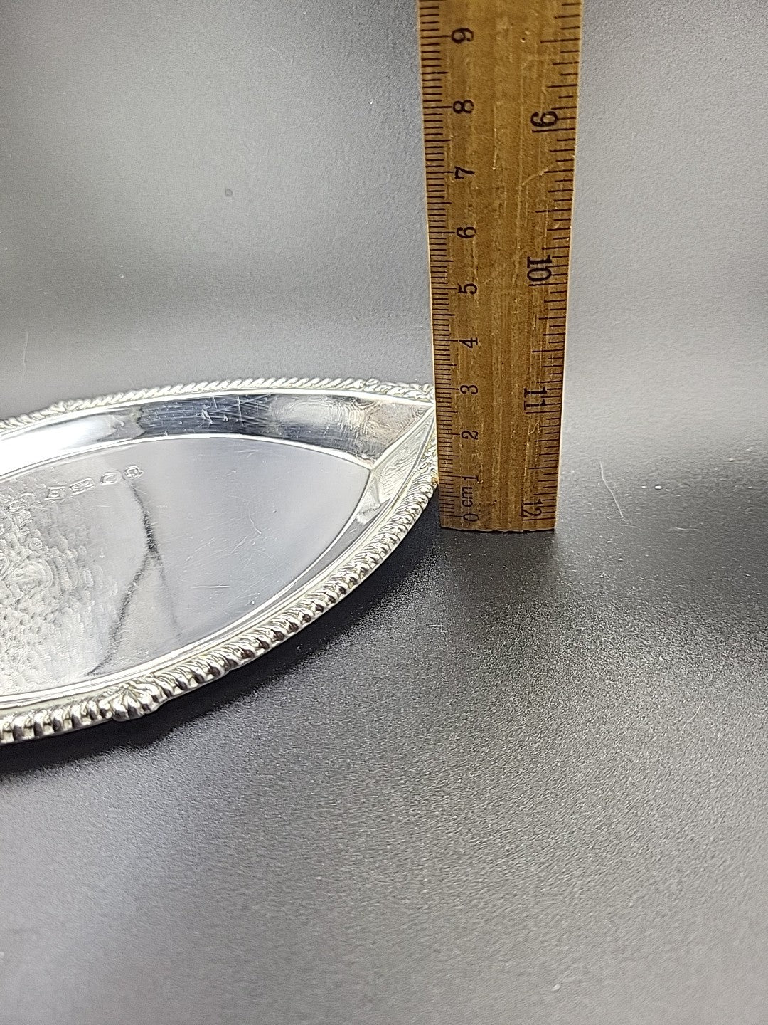 1977 Sterling Silver Jubilee Pin Dish QEII Large 76.9g Hallmarked 18cm