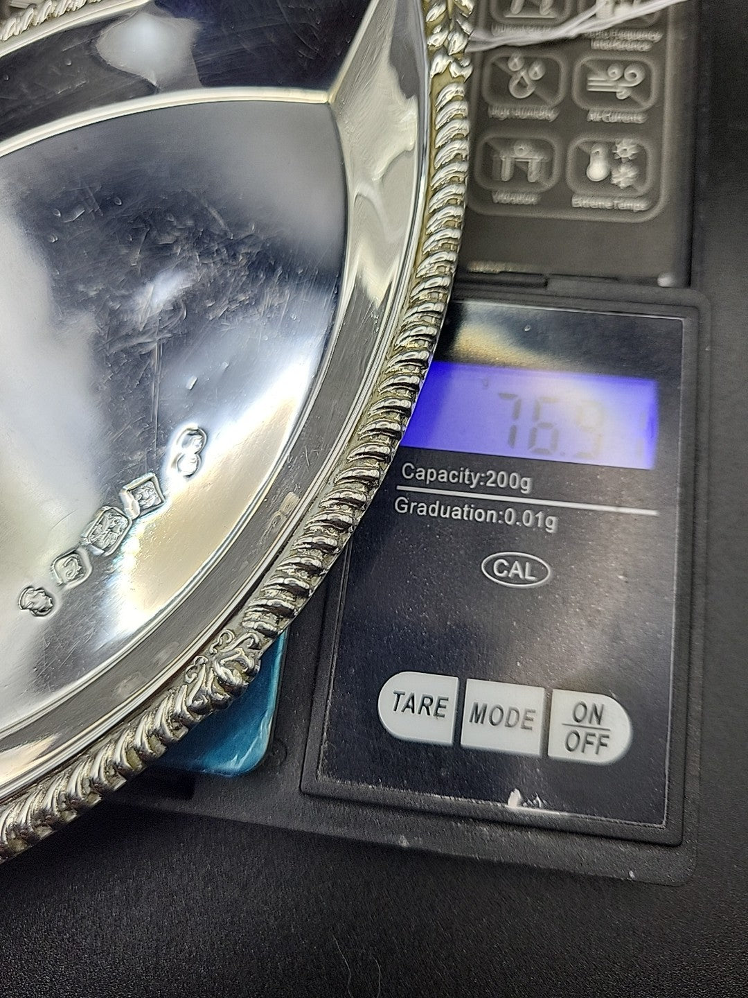 1977 Sterling Silver Jubilee Pin Dish QEII Large 76.9g Hallmarked 18cm