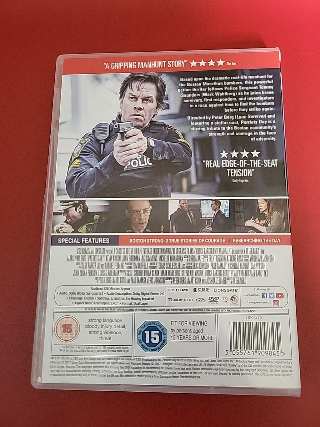 Patriots Day (DVD, 2017) Mark Wahlberg / Boston Marathon / True Story
