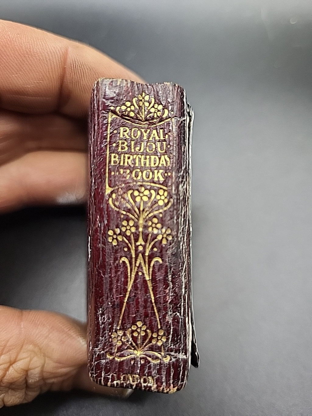 1905 Antique Sterling Silver Mounted Birthday Book W.J Holmes Hallmarked