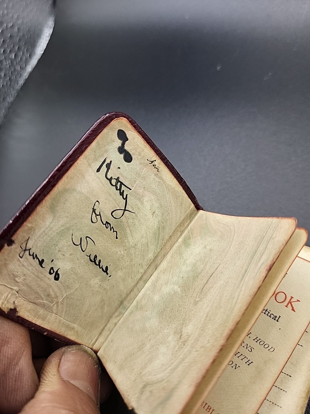 1905 Antique Sterling Silver Mounted Birthday Book W.J Holmes Hallmarked