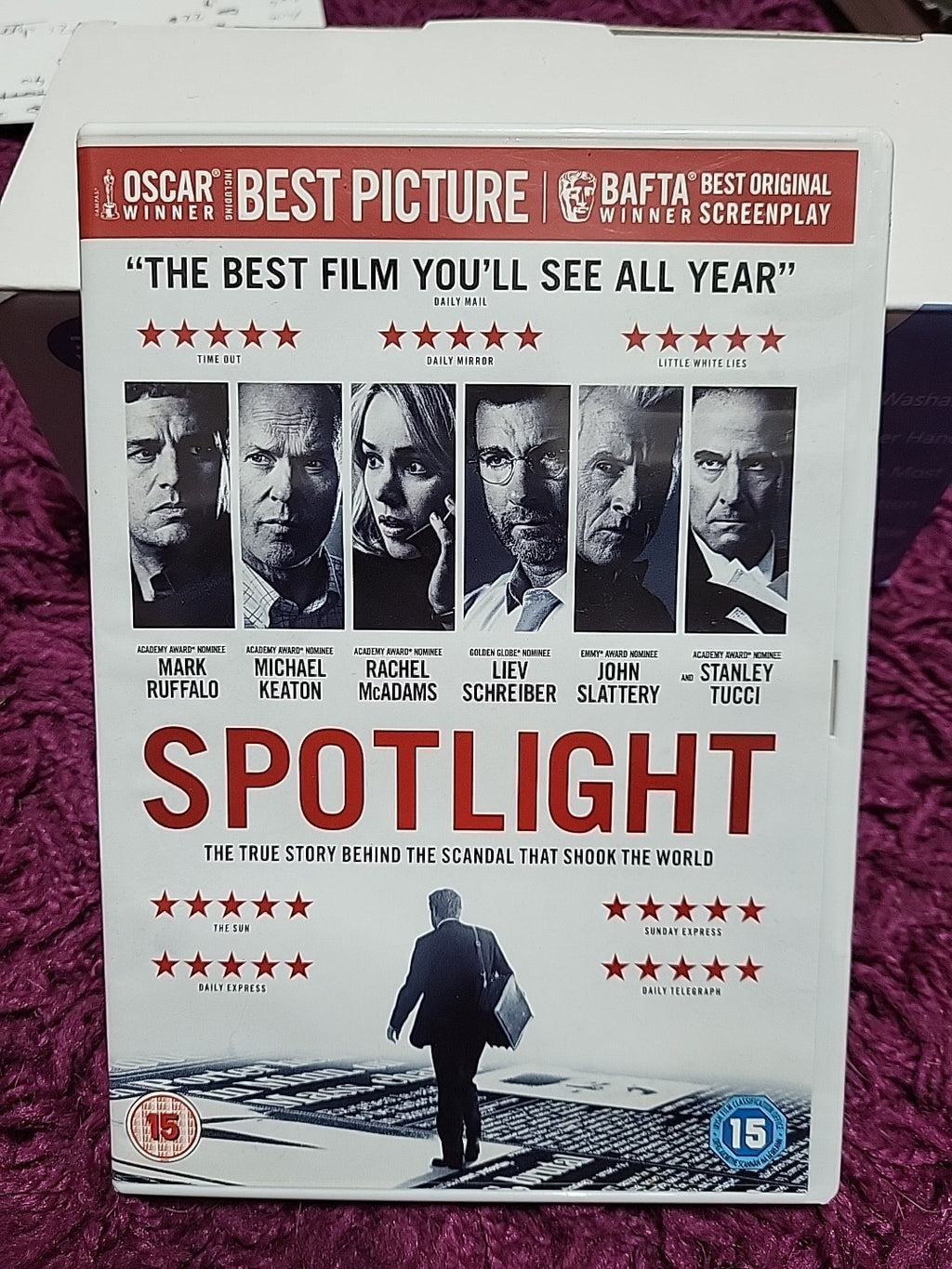 Spotlight DVD 2016 Mark Ruffalo Michael Keaton Rachel McAdams Drama