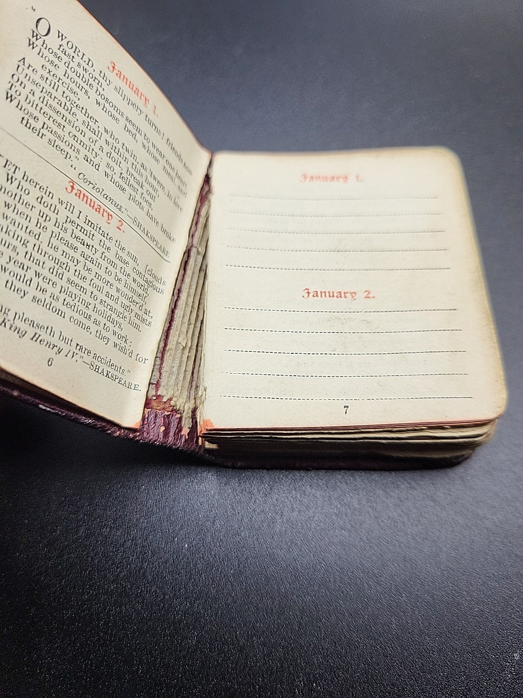 1905 Antique Sterling Silver Mounted Birthday Book W.J Holmes Hallmarked