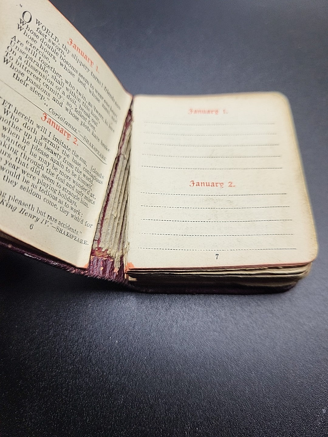 1905 Antique Sterling Silver Mounted Birthday Book W.J Holmes Hallmarked