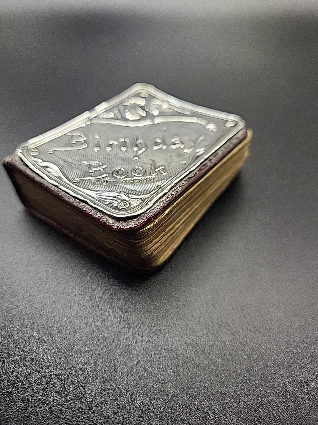 1905 Antique Sterling Silver Mounted Birthday Book W.J Holmes Hallmarked