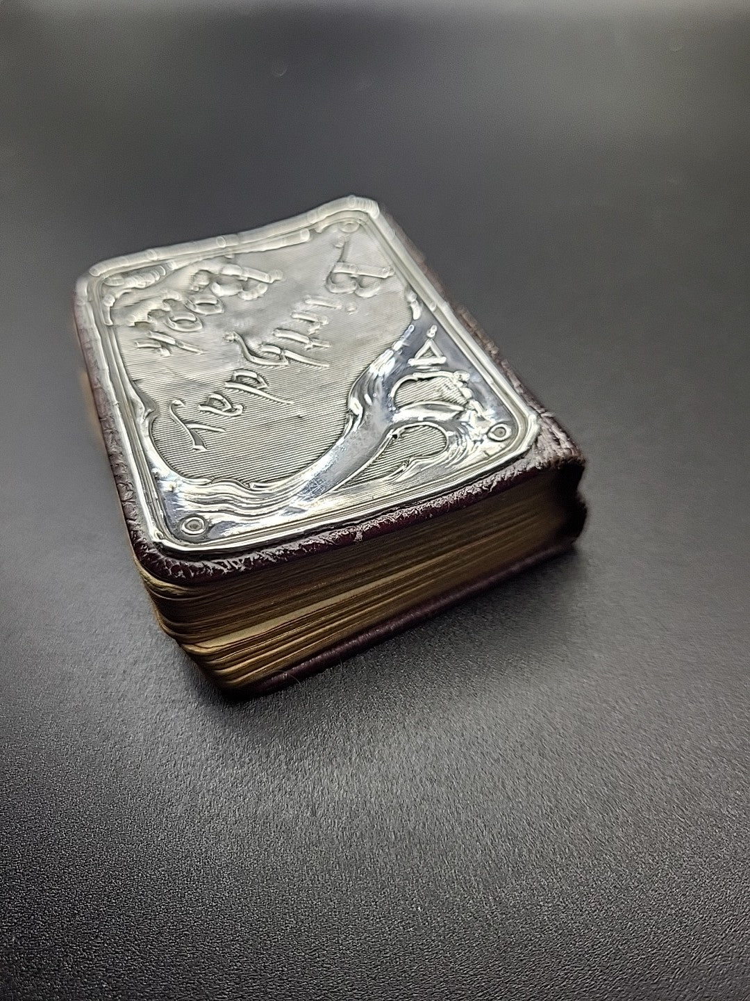 1905 Antique Sterling Silver Mounted Birthday Book W.J Holmes Hallmarked