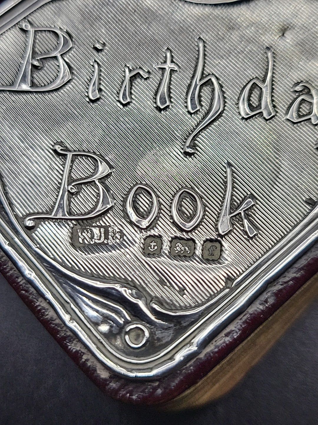 1905 Antique Sterling Silver Mounted Birthday Book W.J Holmes Hallmarked