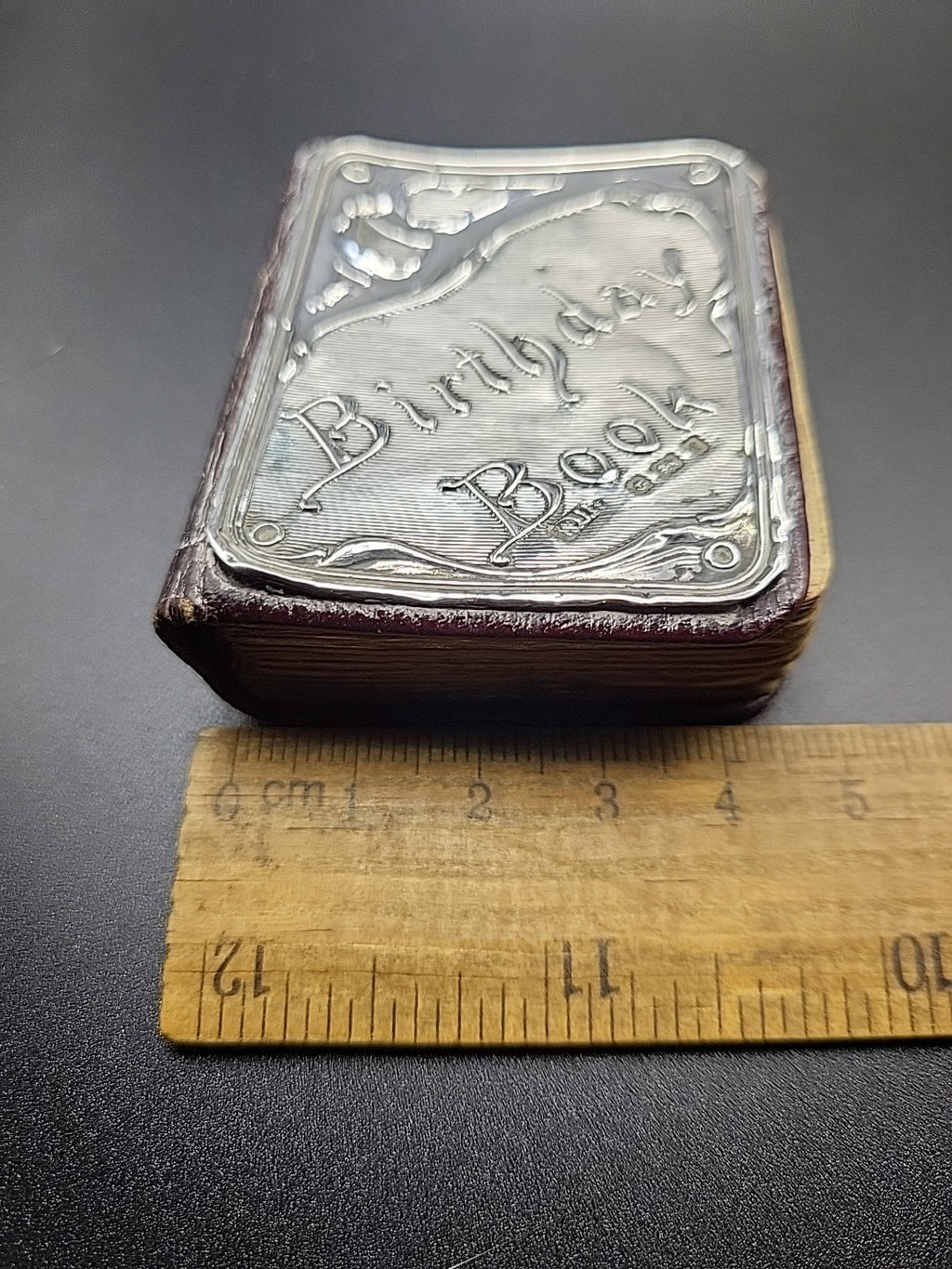 1905 Antique Sterling Silver Mounted Birthday Book W.J Holmes Hallmarked