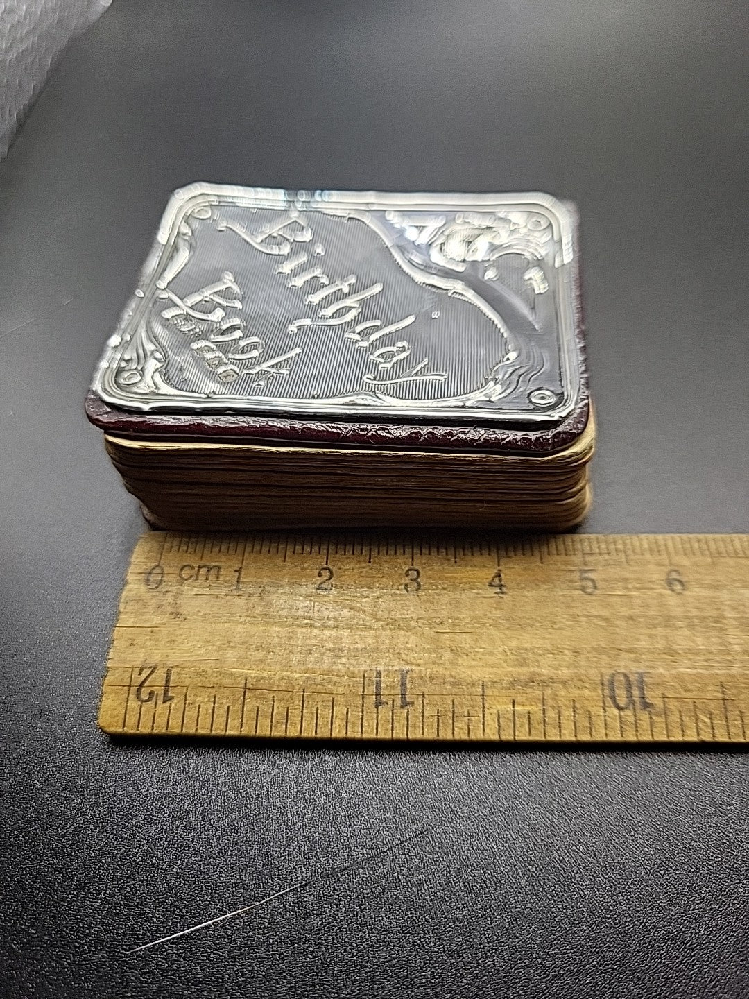 1905 Antique Sterling Silver Mounted Birthday Book W.J Holmes Hallmarked