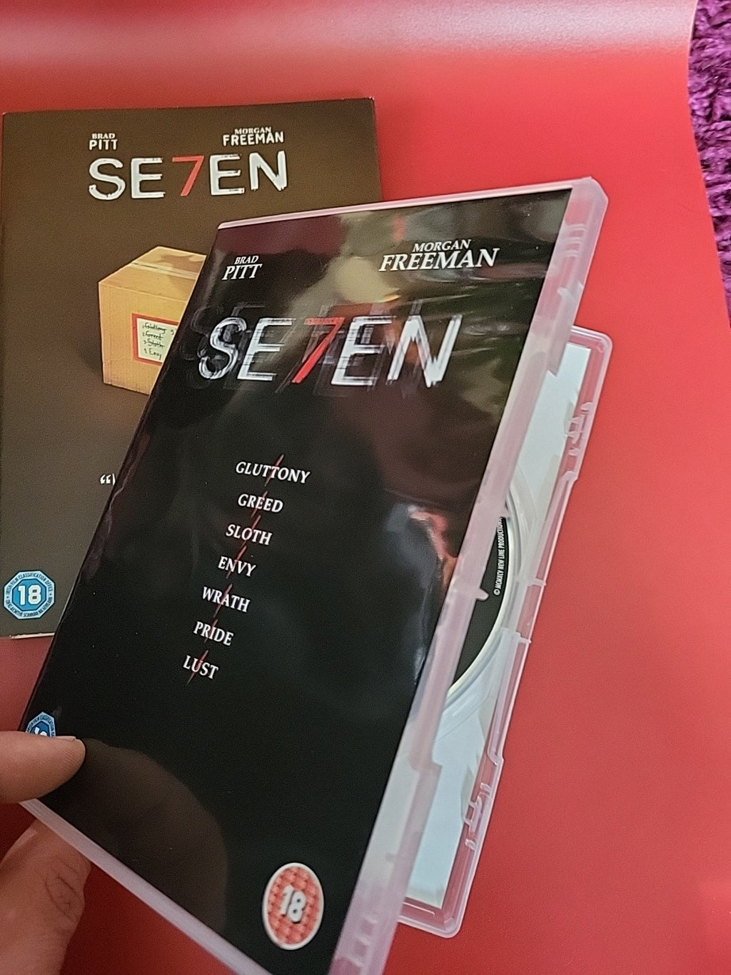 Se7en (DVD, 2007) 1995 Film "What's In The Box" Brad Pitt Thriller