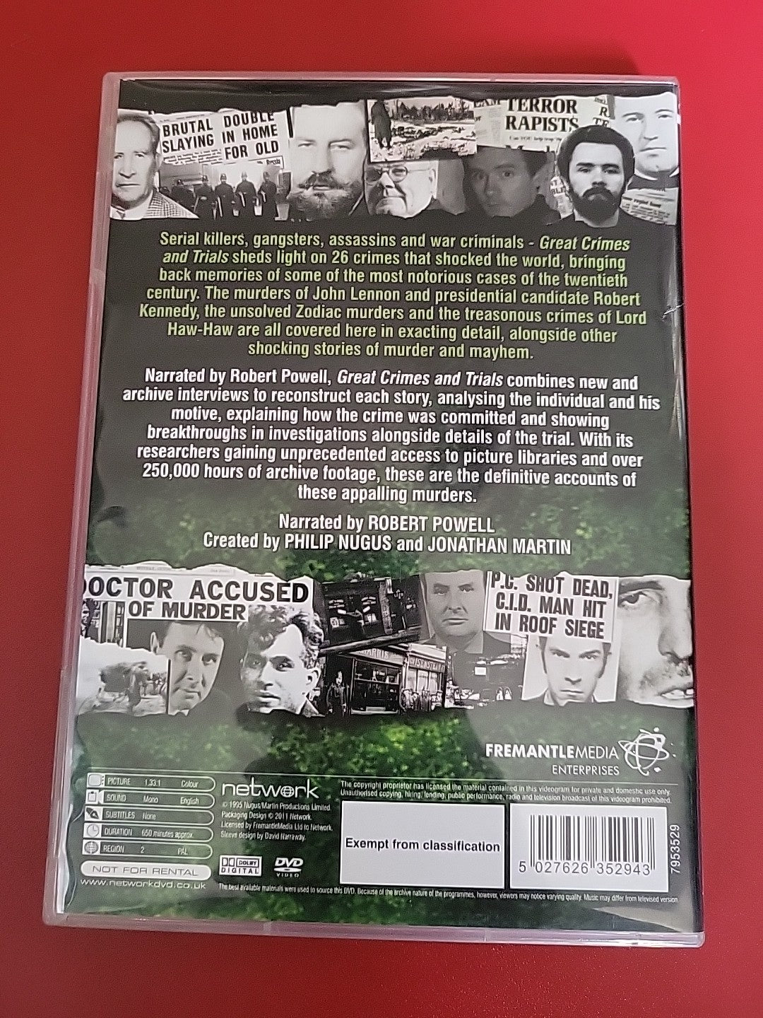 Great Crimes and Trials of the Twentieth Century (DVD, 2011) Rare True Crime