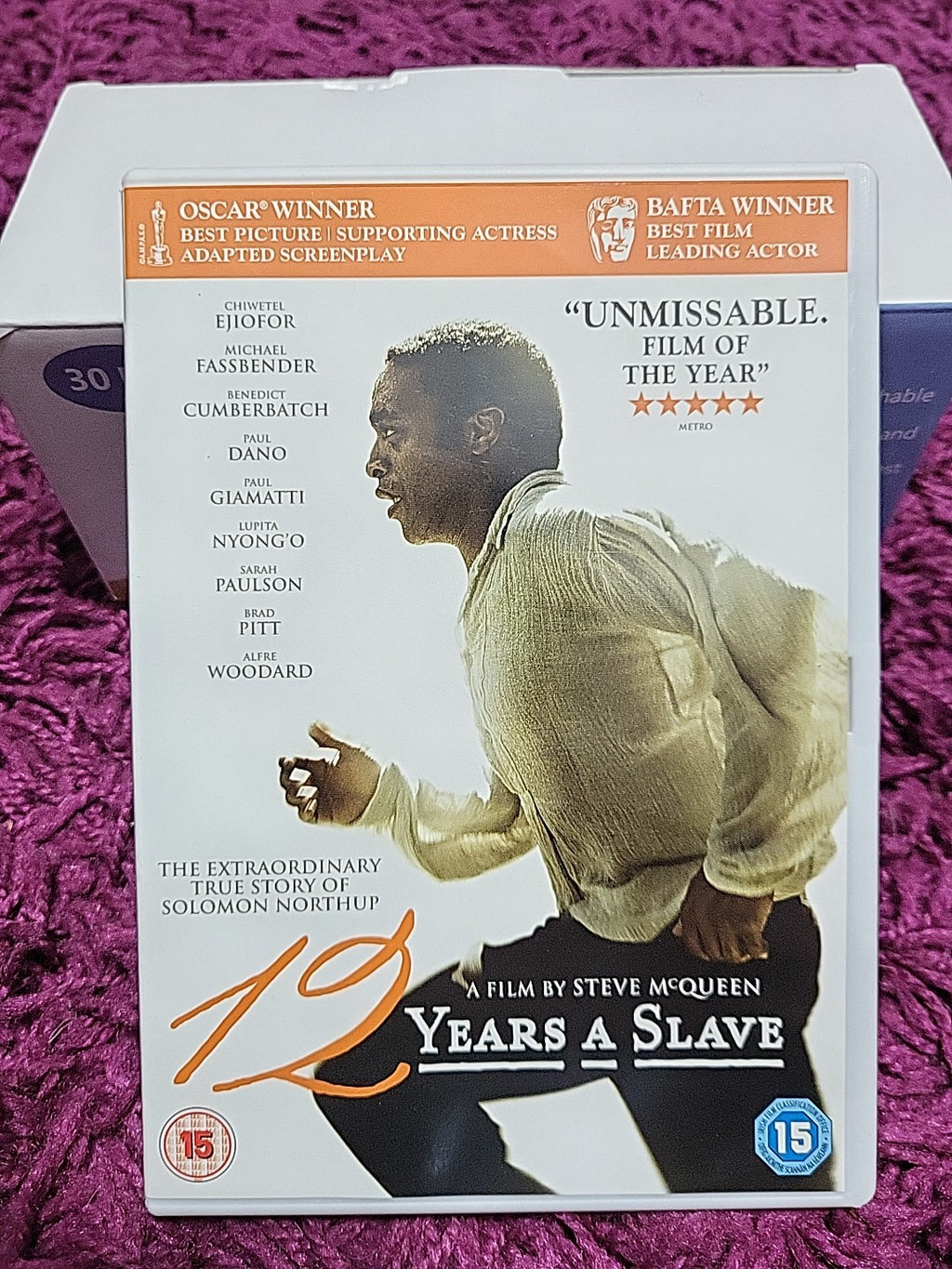 12 Years a Slave DVD 2014 Oscar Winning Drama Film