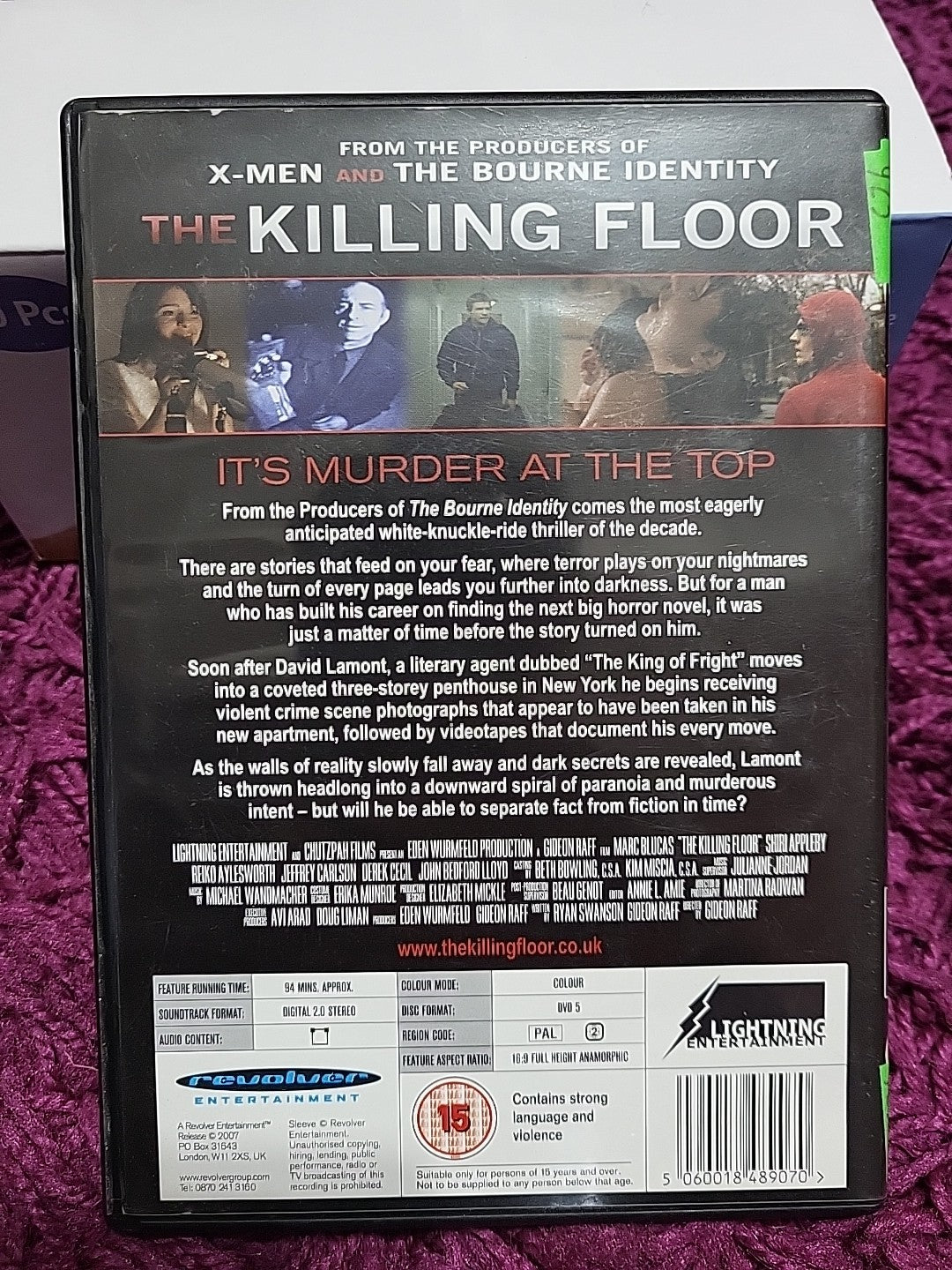 The Killing Floor DVD 2007 Thriller Film Psychological Suspense