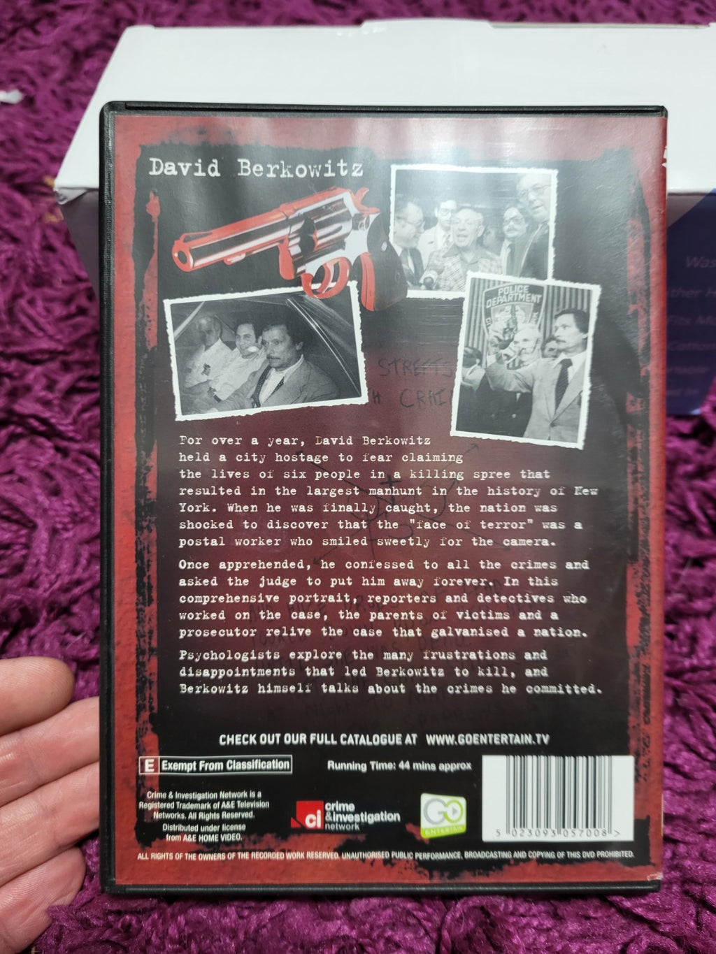 Notorious Killers David Berkowitz DVD 2018 Serial Killer Documentary