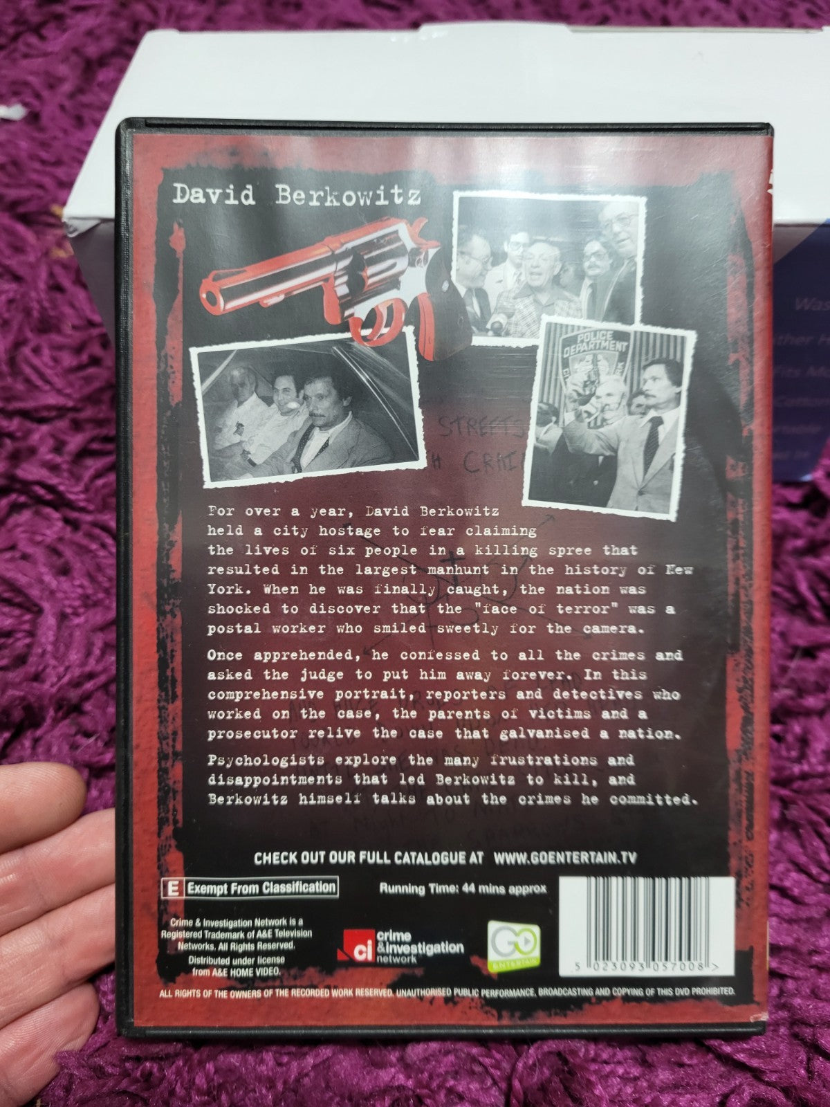 Notorious Killers David Berkowitz DVD 2018 Serial Killer Documentary
