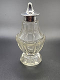 1909 Sterling Silver Topped Cut Glass Pepper Shaker G E Hawkins