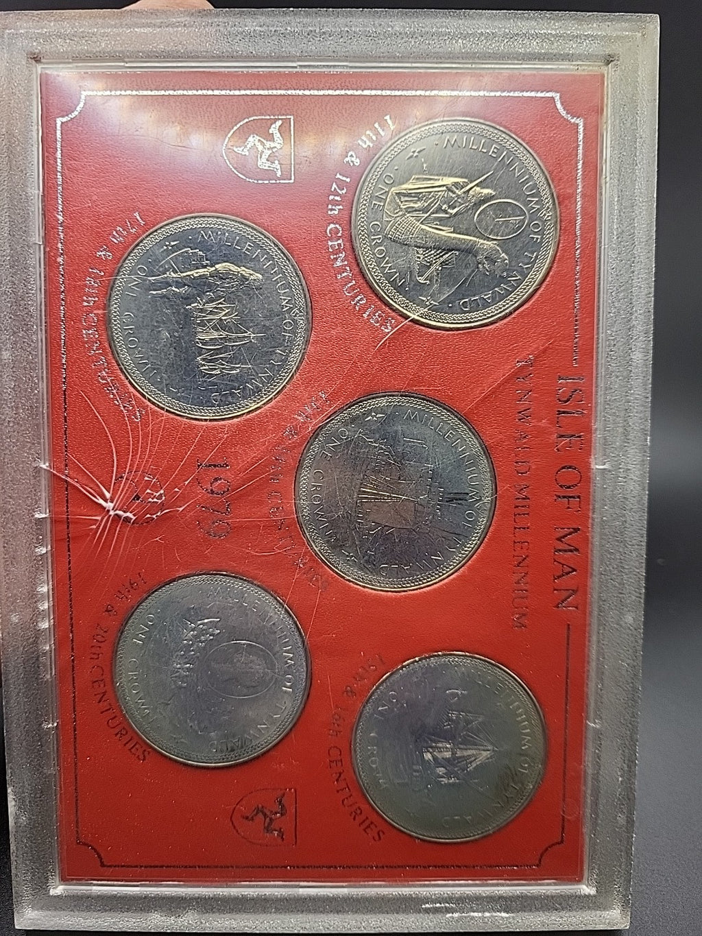 Isle Of Man Millennium Crowns 1979 Coin Set 5 Coins Tynwald Set