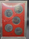 Isle Of Man Millennium Crowns 1979 Coin Set 5 Coins Tynwald Set
