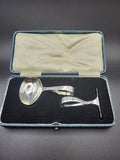 1931 Sterling Silver Childs Spoon & Pusher Set Cased James Deakin & Sons