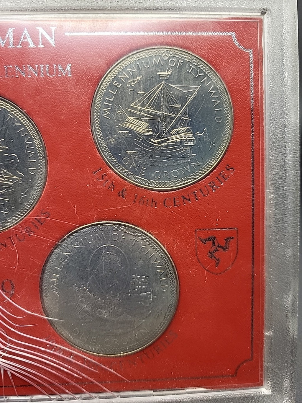 Isle Of Man Millennium Crowns 1979 Coin Set 5 Coins Tynwald Set