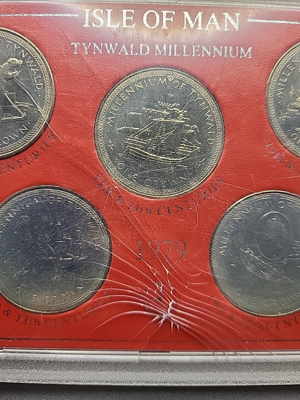 Isle Of Man Millennium Crowns 1979 Coin Set 5 Coins Tynwald Set
