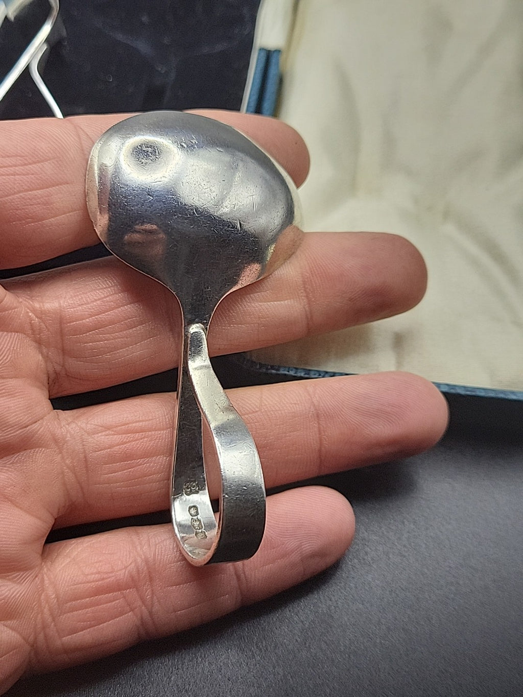 1931 Sterling Silver Childs Spoon & Pusher Set Cased James Deakin & Sons