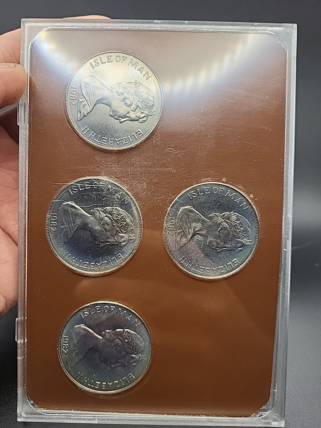 Isle Of Man World Cup Football Spain 1982 Crown Coin Set 5 Coins