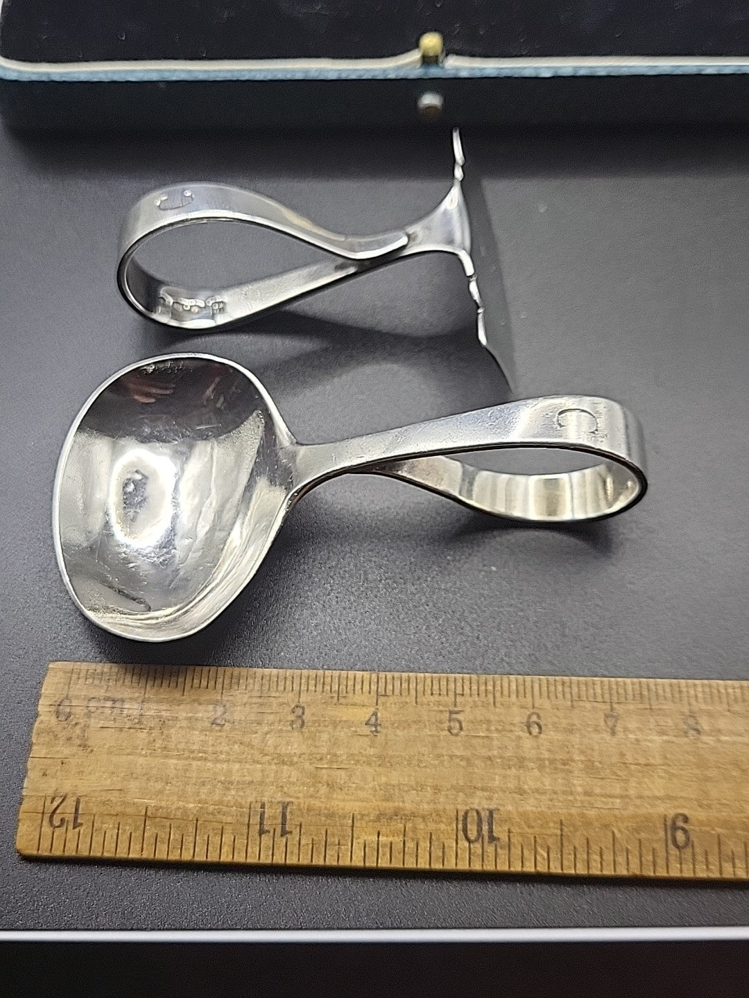 1931 Sterling Silver Childs Spoon & Pusher Set Cased James Deakin & Sons