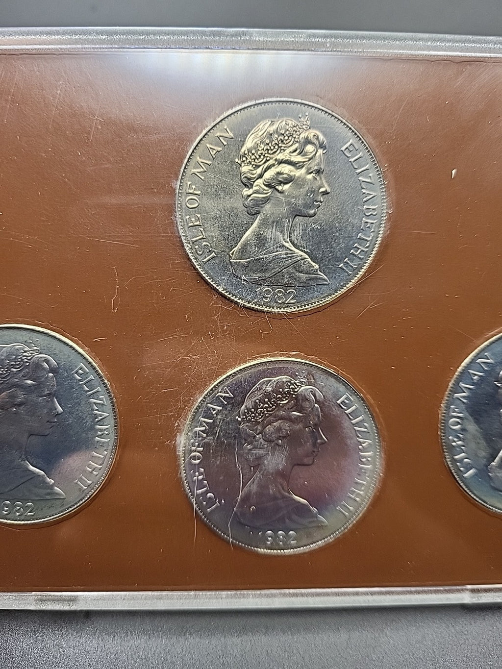 Isle Of Man World Cup Football Spain 1982 Crown Coin Set 5 Coins