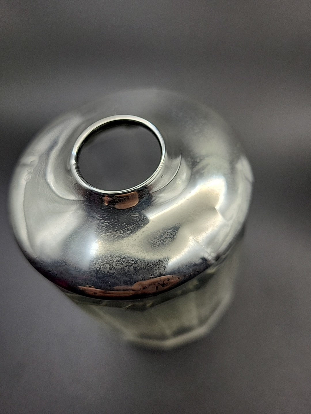 Antique Sterling Silver & Cut Glass Jar London Hallmarked Vanity Pot