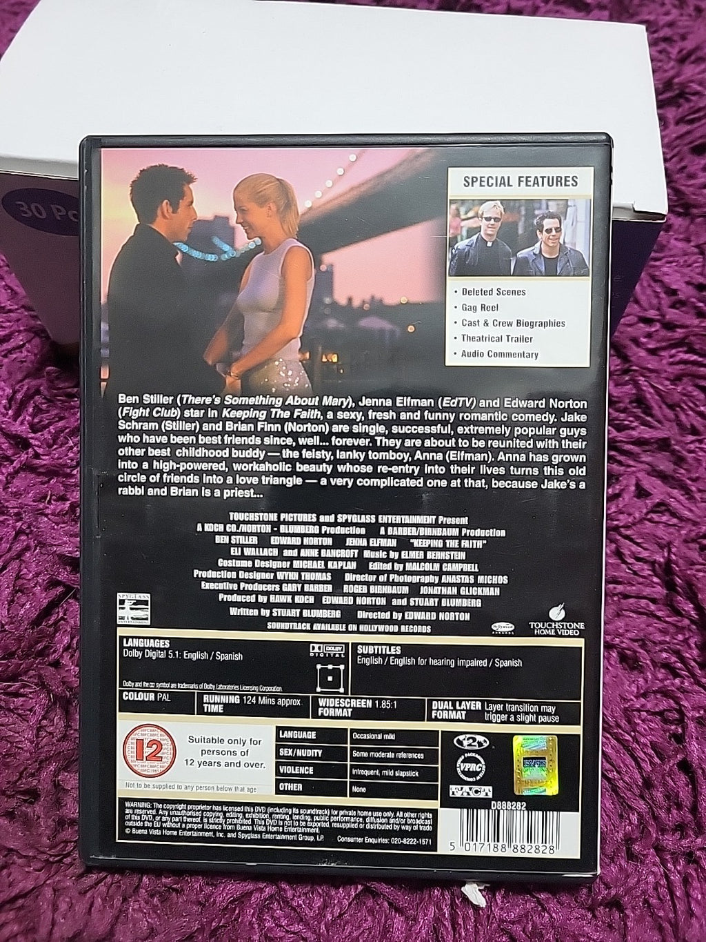 Keeping the Faith DVD 2006 Ben Stiller Edward Norton Jenna Elfman Comedy Film