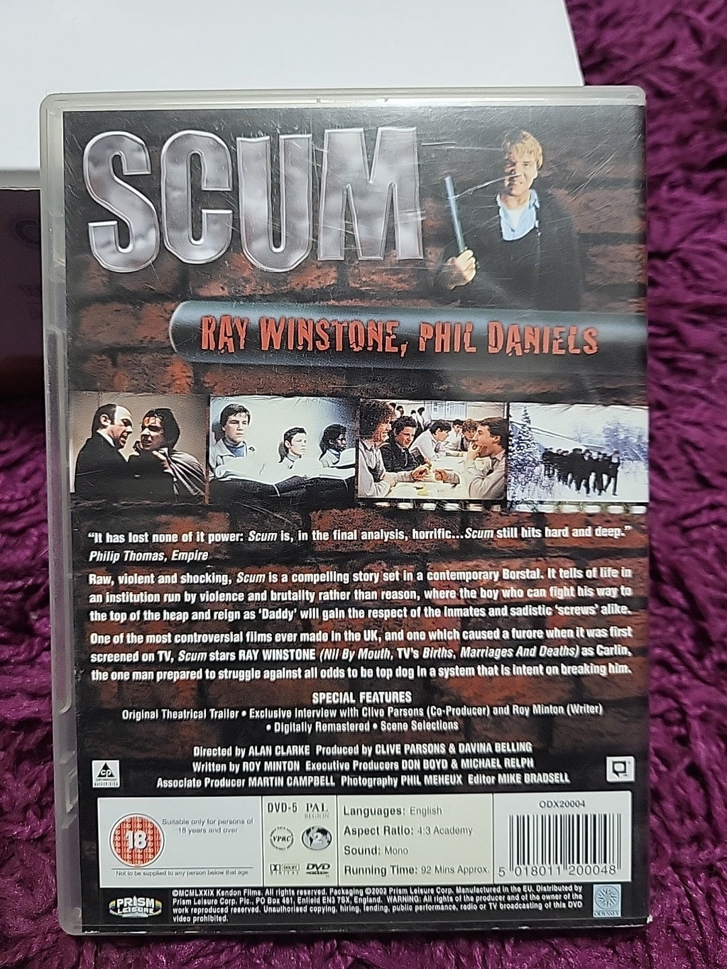 Scum DVD 2003 Ray Winstone British Crime Drama Cult Film Prison Classic