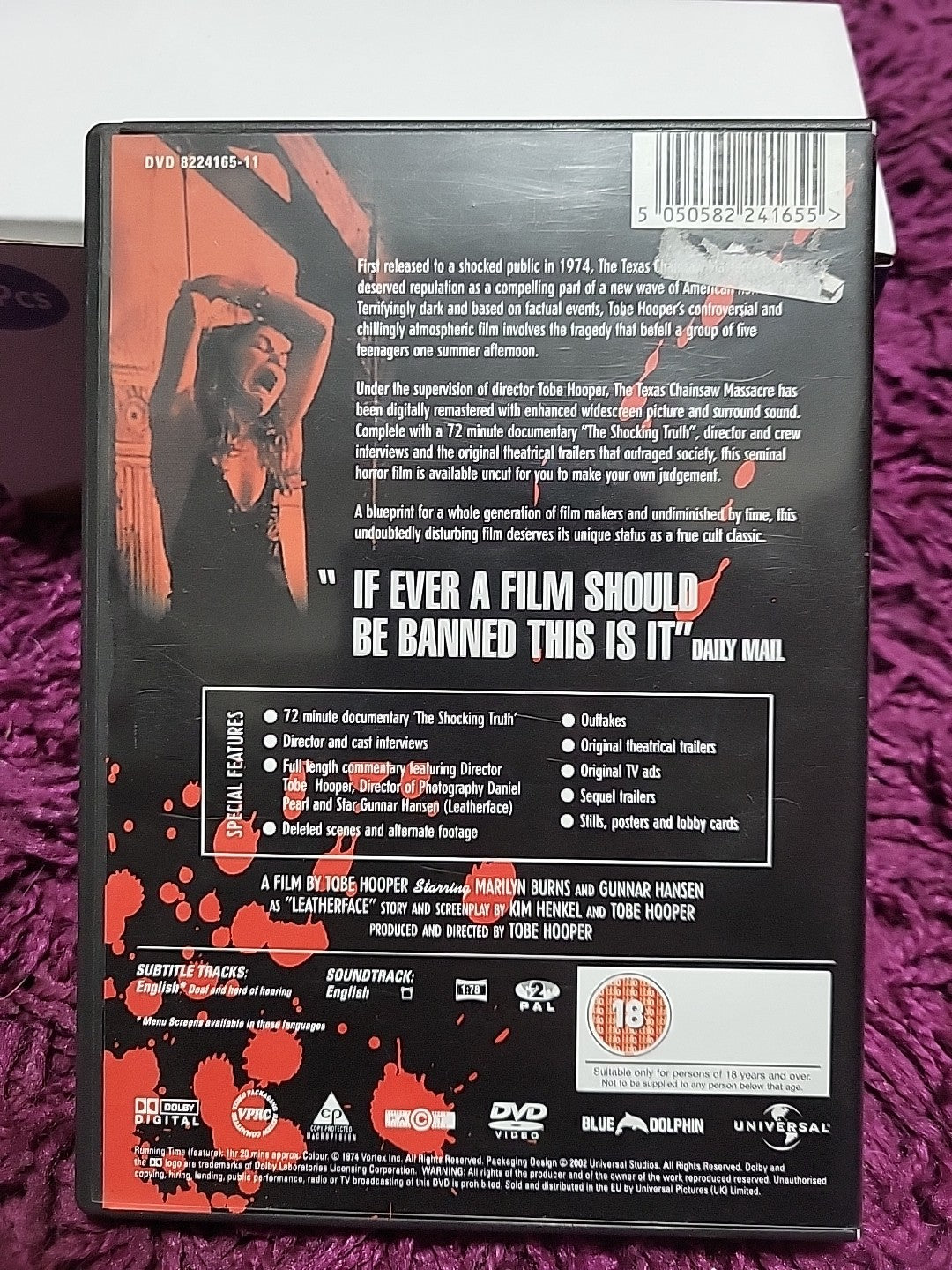 The Texas Chainsaw Massacre DVD 2004 Original Uncut 1974 Horror Tobe Hooper